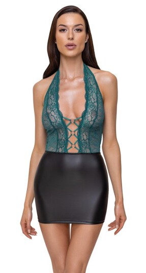 Dress - Black & Petrol green Dress - Black & Petrol green