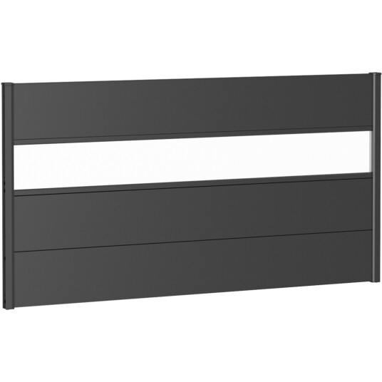 BIOHORT VEGGPANEL FOR LEVEGG AKRYLGLASS 180X90 MØRK GRÅ METALLIC
