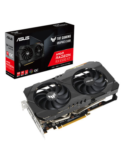 ASUS Radeon RX 6500 XT TUF OC 4GB GDDR6 - 4GB GDDR6 RAM - Grafikkort