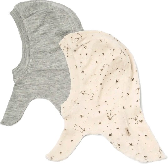 Wheat 2 Wool Balaclava Felix - EGGSHELL STARS - 1-3M