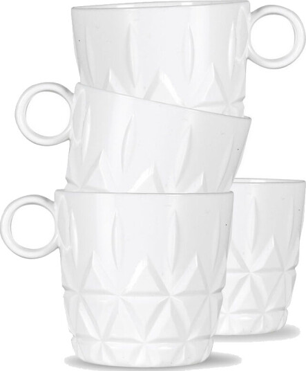 Sagaform Picknick kaffekopp 4-pakning Hvit