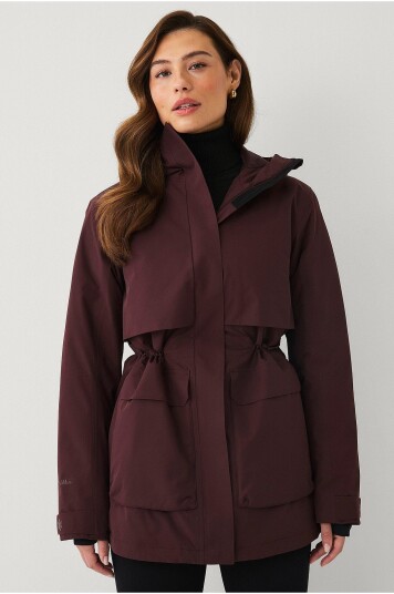 Áhkká Parka Padded Parka W Adjustable Waist Brun