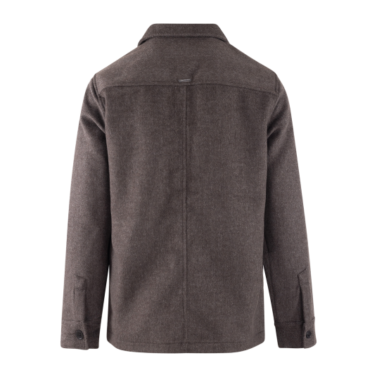 Aligo Overshirt Brown/Grey S Wool twill overshirt