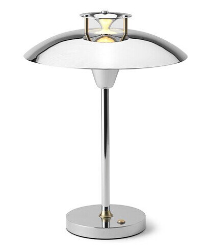 Stepp 1-2-3 bordlampe oppladbar  IP54 Krom