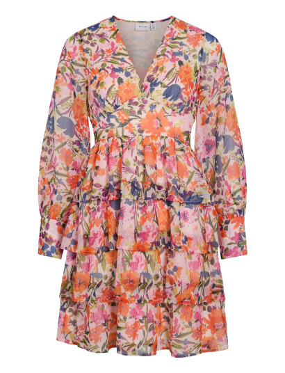 Vila Vimicha L/S Layering Short Dress/Dc/Ka - Pink - 38 Vila Vimicha L/S Layering Short Dress/Dc/Ka - Pink - 38