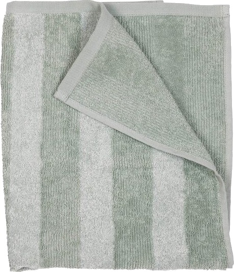 Fondaco Stripe håndkle 50x70 cm lysegrønn