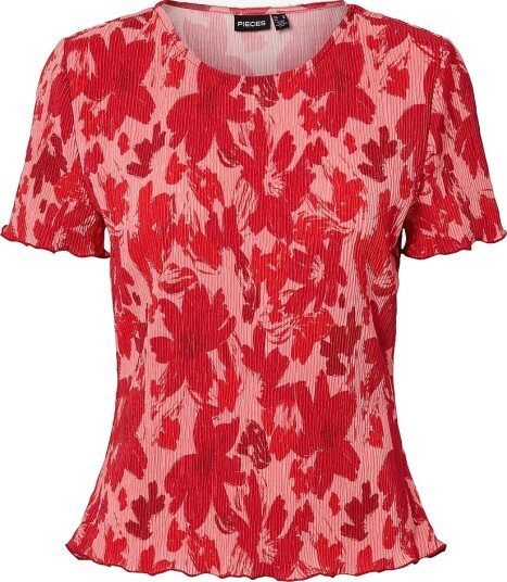 pieces Topp pcFlora SS O neck Jrs Msa BC Rød