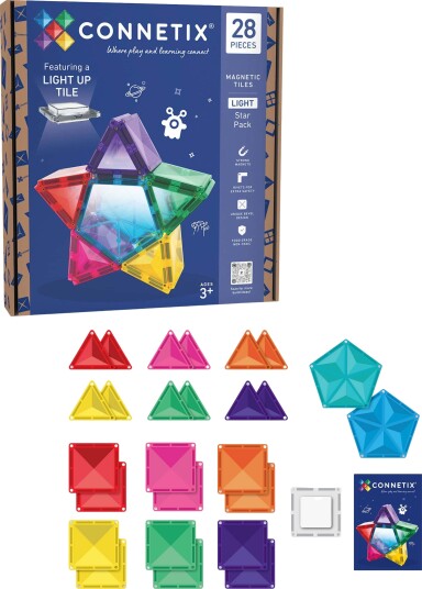 Connetix Magnetiske Byggeklosser Light Star 28 Deler