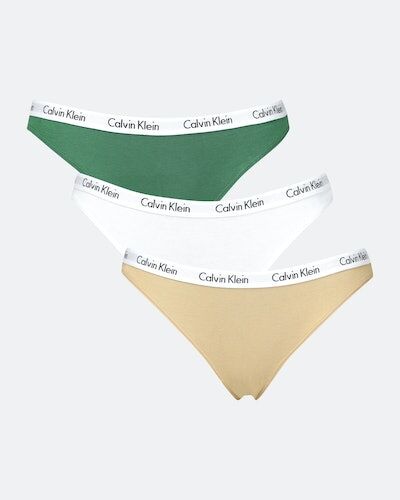 Calvin Bikini truser 3-pk Grønn Female L Calvin Bikini truser 3-pk Grønn Female L