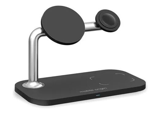 Mobile Origin 3-i-1 Trådløs Lader med Qi Kompatibilitet - Svart