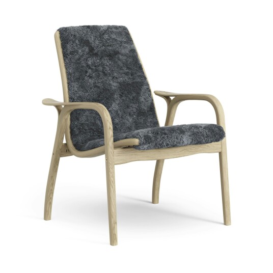 Swedese Laminett Lenestol Saueskinn Lakkert Eik / Charcoal