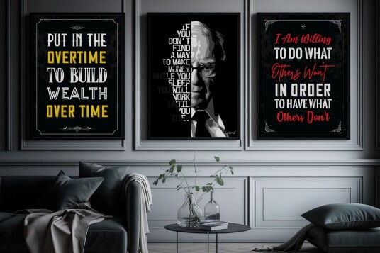 Plakat Motivational Quotes Sett med 3 Plakat Motivational Quotes Sett med 3