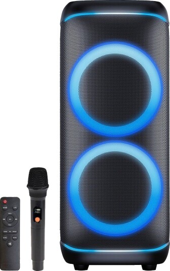 Denver BPS-470 200W Bluetooth-Høyttaler med 2x10" Woofere og LED Lys Svart Denver BPS-470 200W Bluetooth-Høyttaler med 2x10" Woofere og LED Lys Svart