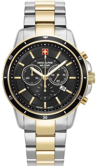 Swiss Alpine Military Herreklokke 7089.9147 Douglas Sort/Gulltonet