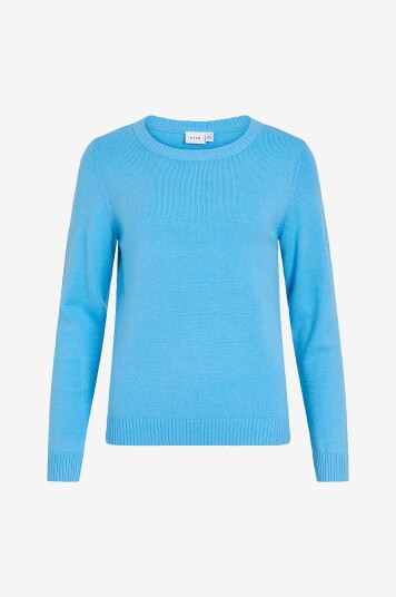 Vila   Pullover viRil L/s O neck Knit Top   Blå