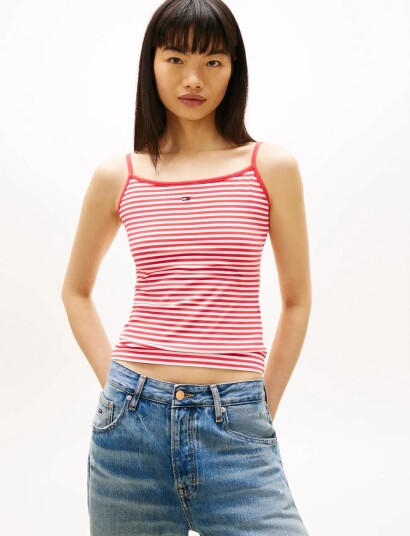 Tommy Jeans Tjw Essential Strap Top Ext Red L Tommy Jeans Tjw Essential Strap Top Ext Red L