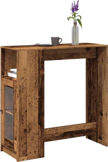  Barbord med stativer gammelt tre 101x40x103,5 cm konstruert tre 8721158386595