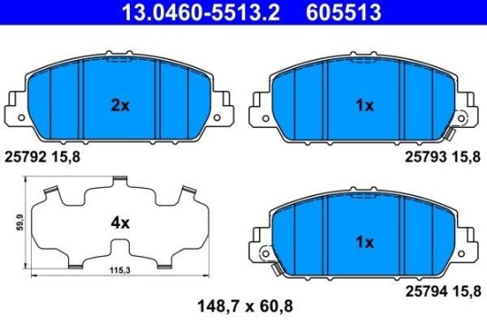 Bremseklosser ATE 13.0460-5513.2
