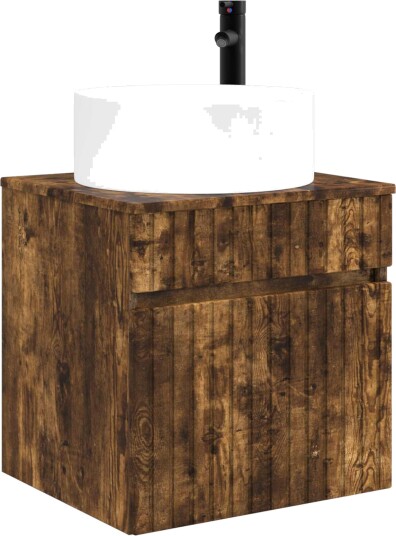 Vegghengt servantkommode Røkt Eik 49 x 44,5 x 65,5 cm Vegghengt servantkommode Røkt Eik 49 x 44,5 x 65,5 cm