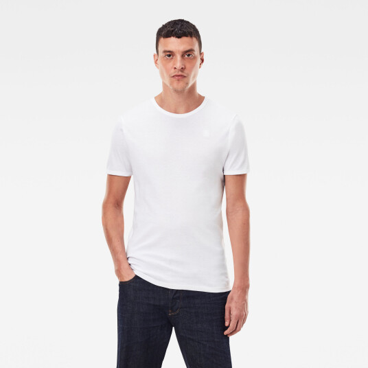 G-Star RAW Basic T-Shirt 2-Pack - White - Men XXS White male