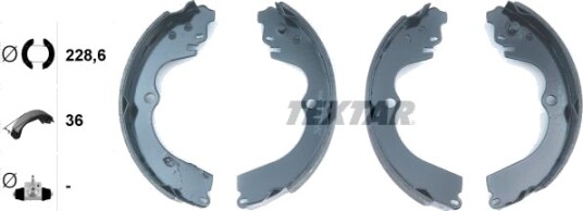 Bremsesko sett TEXTAR 91045901
