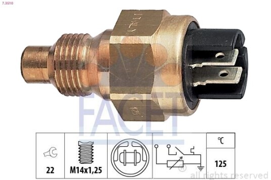 Sensor, motortemperatur FACET 7.3510