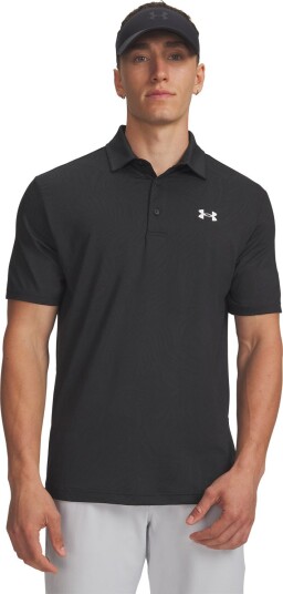 Under Armour Playoff Jacquard Svart Golf pologenser herre Black (004) XX Large