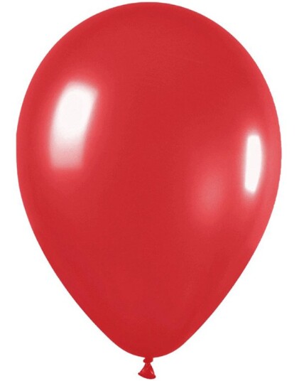 Partydeco 100 stk 23 cm MEGAPACK Rød Metallic Ballonger