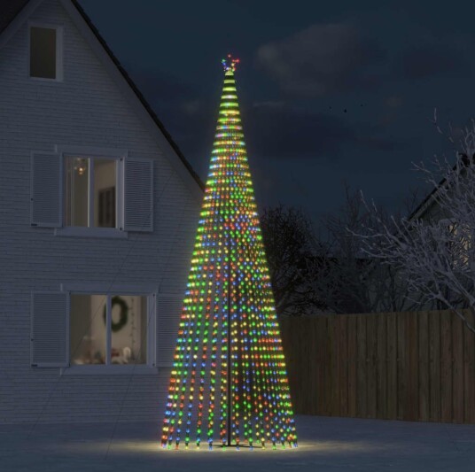 vidaXL Juletre lyskjegle 1544 LED fargerik 500 cm