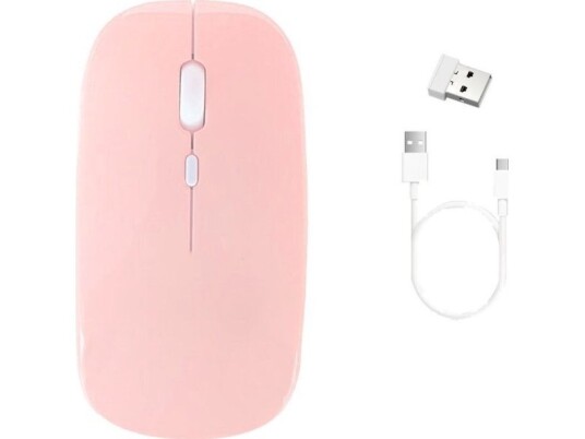 Strado Mouse Wireless Bluetooth Computer Mouse With Radio Band - Ctmm (Pink) Universal