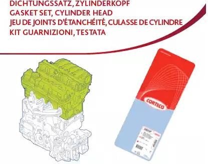 Tetningssett sylindertopp CORTECO 417999P Tetningssett sylindertopp CORTECO 417999P