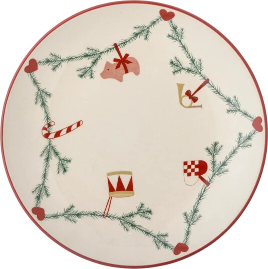 Bloomingville Yule tallerken Ø25,5 cm Hvit