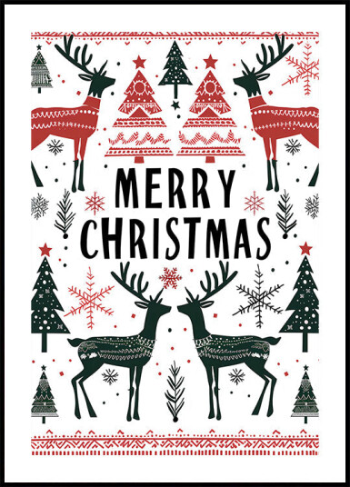 Merry Christmas No 2 Plakat Plakat / 21x30cm