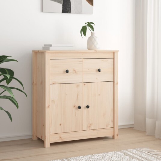 vidaXL Skjenk 70x35x80 cm heltre furu