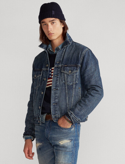 Polo Ralph Lauren Faded Denim Trucker Jacket Blue XXL Polo Ralph Lauren Faded Denim Trucker Jacket Blue XXL