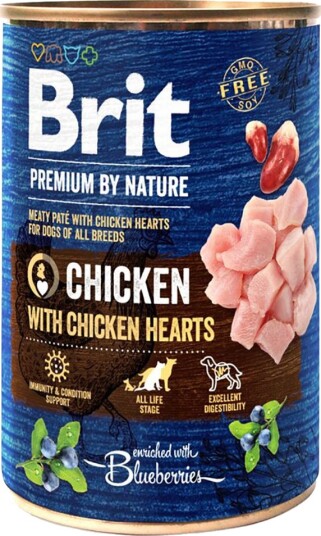 Brit Premium By Nature kylling med kyllinghjerter 6 x 400 g Brit Premium By Nature kylling med kyllinghjerter 6 x 400 g