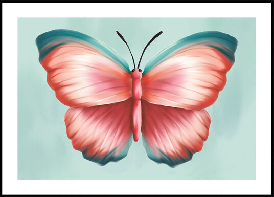 Pastel Butterfly Plakat Plakat / 30x40cm