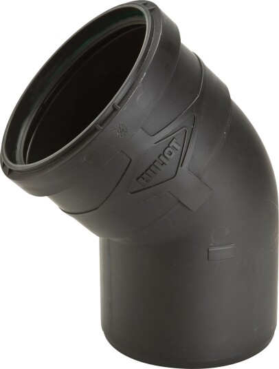 Huliot Ultra Silent Bend M/muffe 45° Ø75