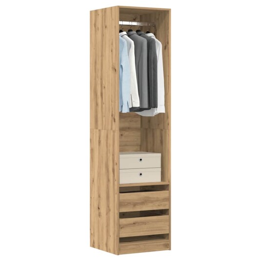Garderobe artisan eik 50x50x200 cm konstruert tre 8721158628121