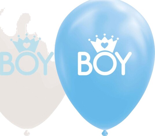 Globos Ballonger 12 cm Blå Hvite 8 pk