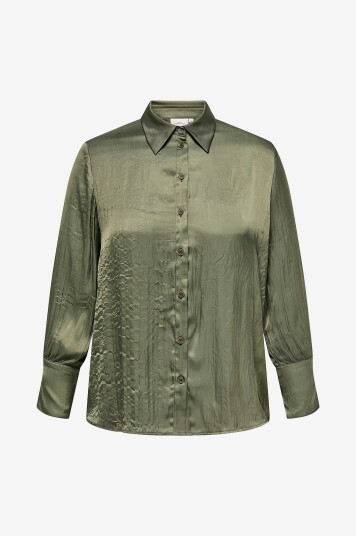 Only Carmakoma - Skjorte carRamoina LS Shirt - Grønn
