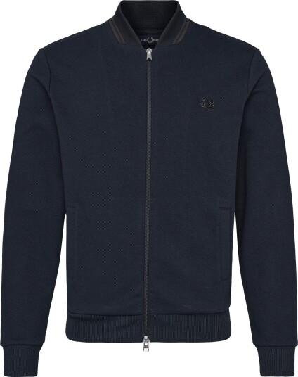 Fred Perry Tipped Bomber Track Jkt Navy XL