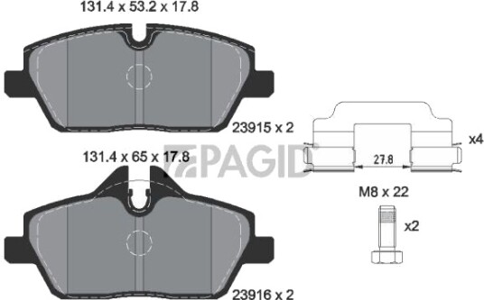 PAGID T1444N Bremseklosser
