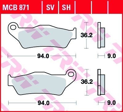 TRW MCB871 Bremseklosser