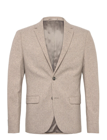 Lindbergh Flannel Wool Blend Blazer - Beige - 56