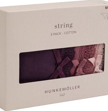Hunkemöller Multipakk med Bomullsstringtruser Lilla