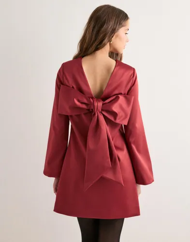 Malina   Rød   Elna Bow Detailed Mini Dress