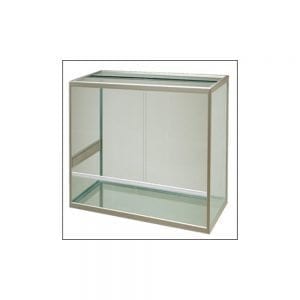 Terrarium svart eller aluminium, flere størrelser - Aluminium - 240 liter-75x40x80 cm