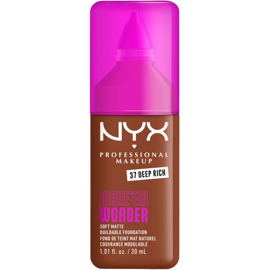 NYX Make Em Wonder Foundation 37 Deep Rich - Matt og påbyggbar Formel