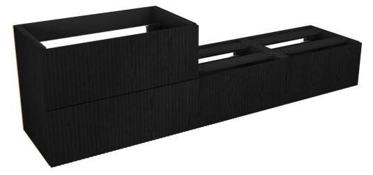 Vikingbad MIE Smart Bølge Servantskap Svart eik / 200cm Vikingbad MIE Smart Bølge Servantskap Svart eik / 200cm